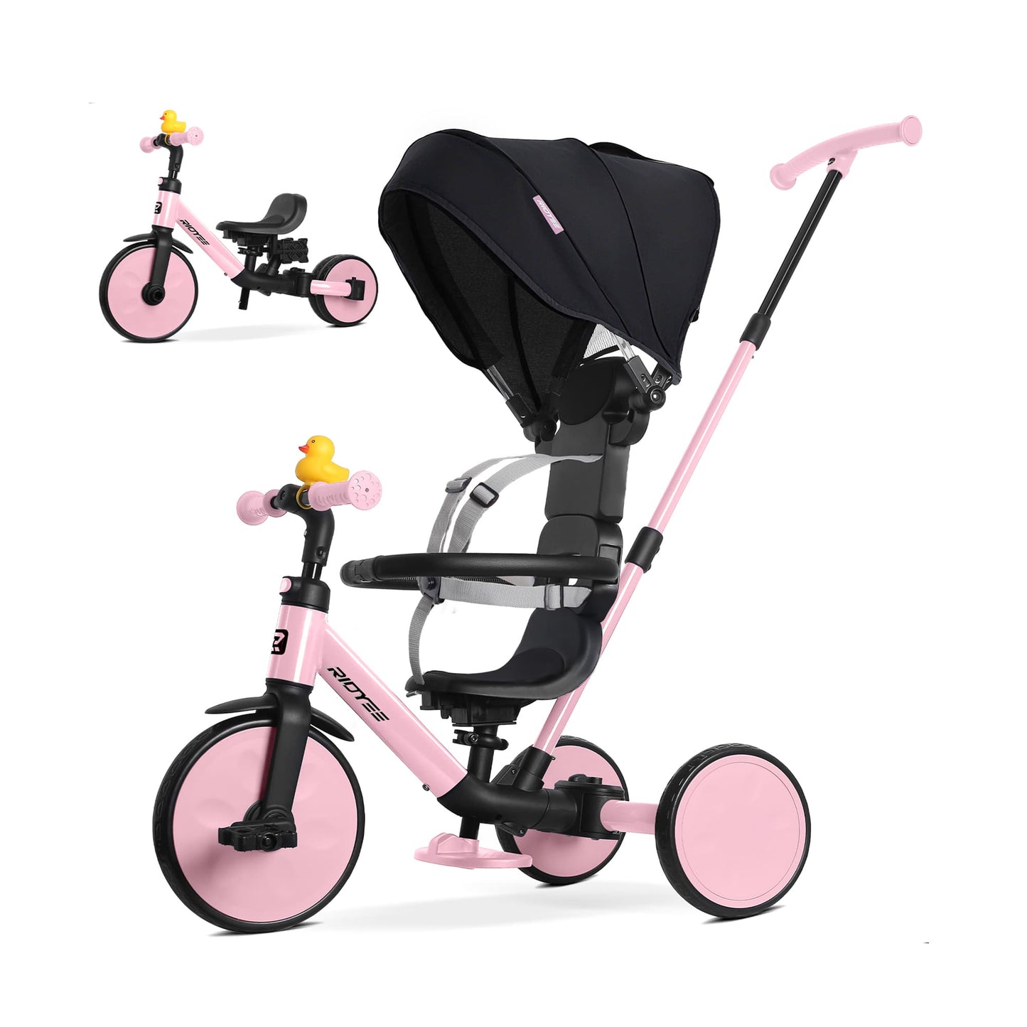 8-in-1 Convertible Toddler Tricycle with Canopy