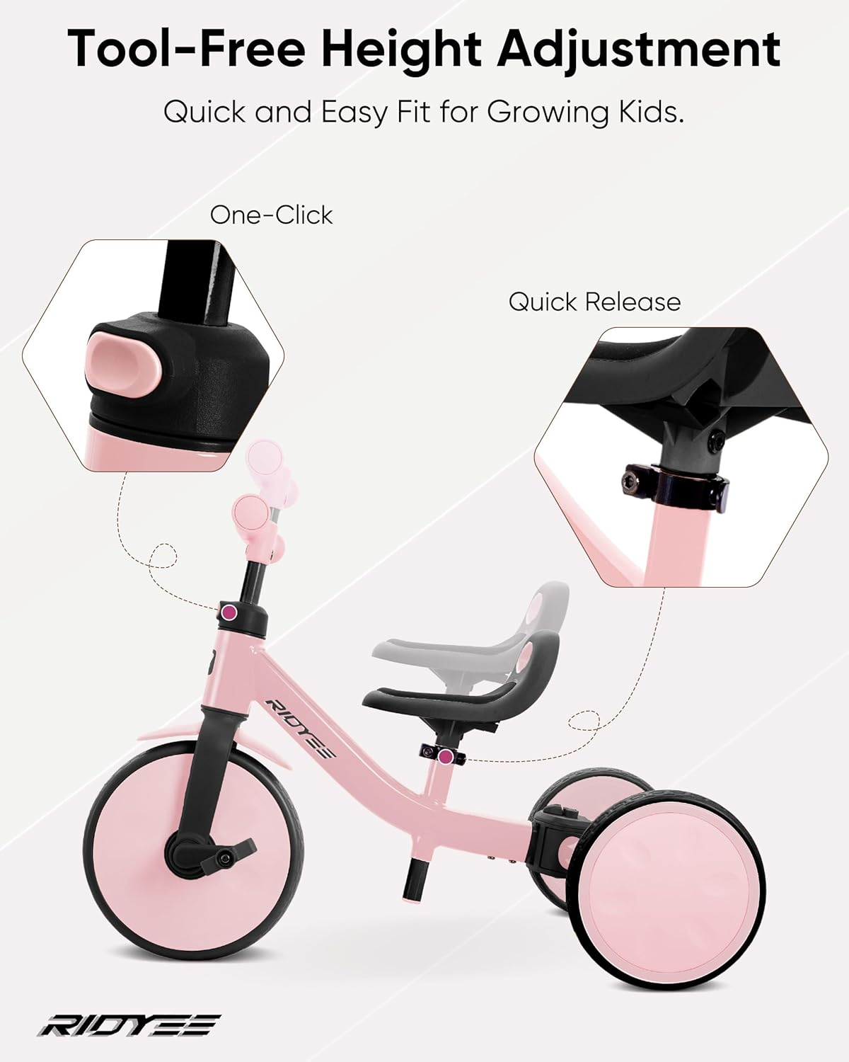 4-in-1 Kids Toddler Tricycle