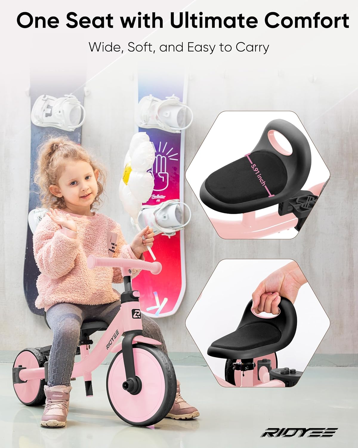 4-in-1 Kids Toddler Tricycle