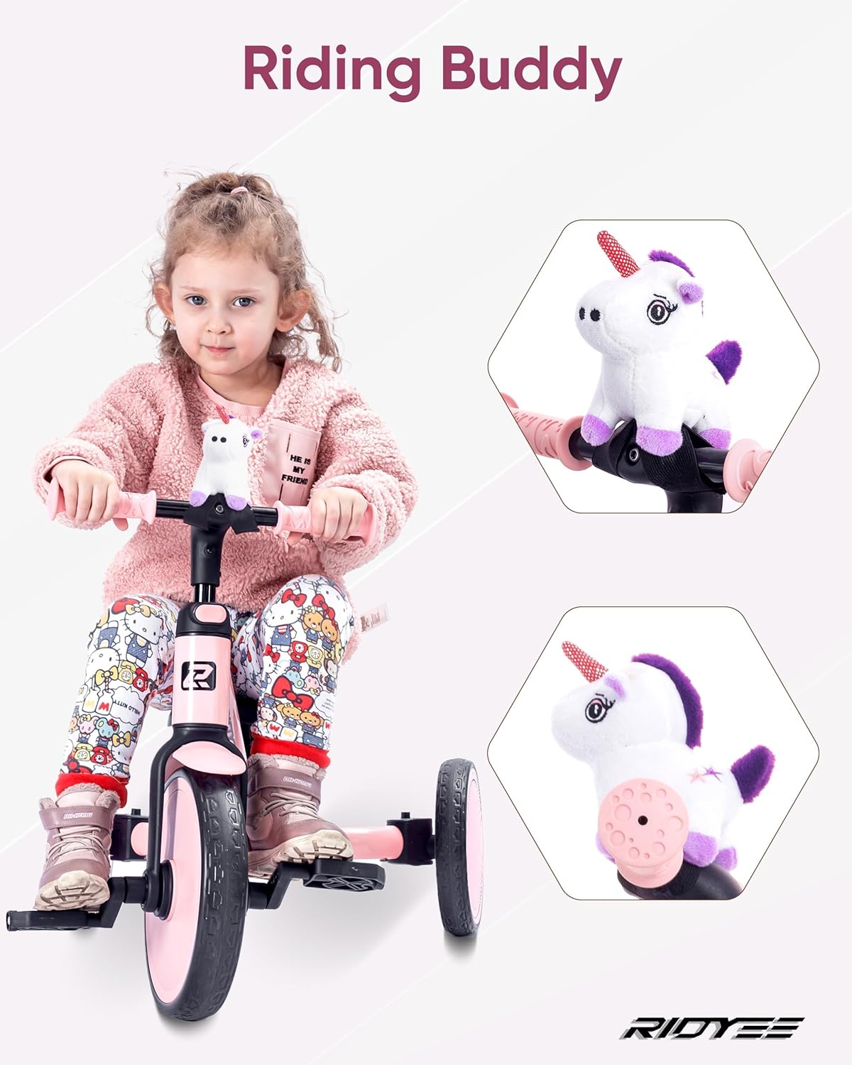 5-in-1 Convertible Toddler Tricycle with Safety Belt