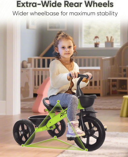Classic Toddler Tricycle with Wide Wheelbase