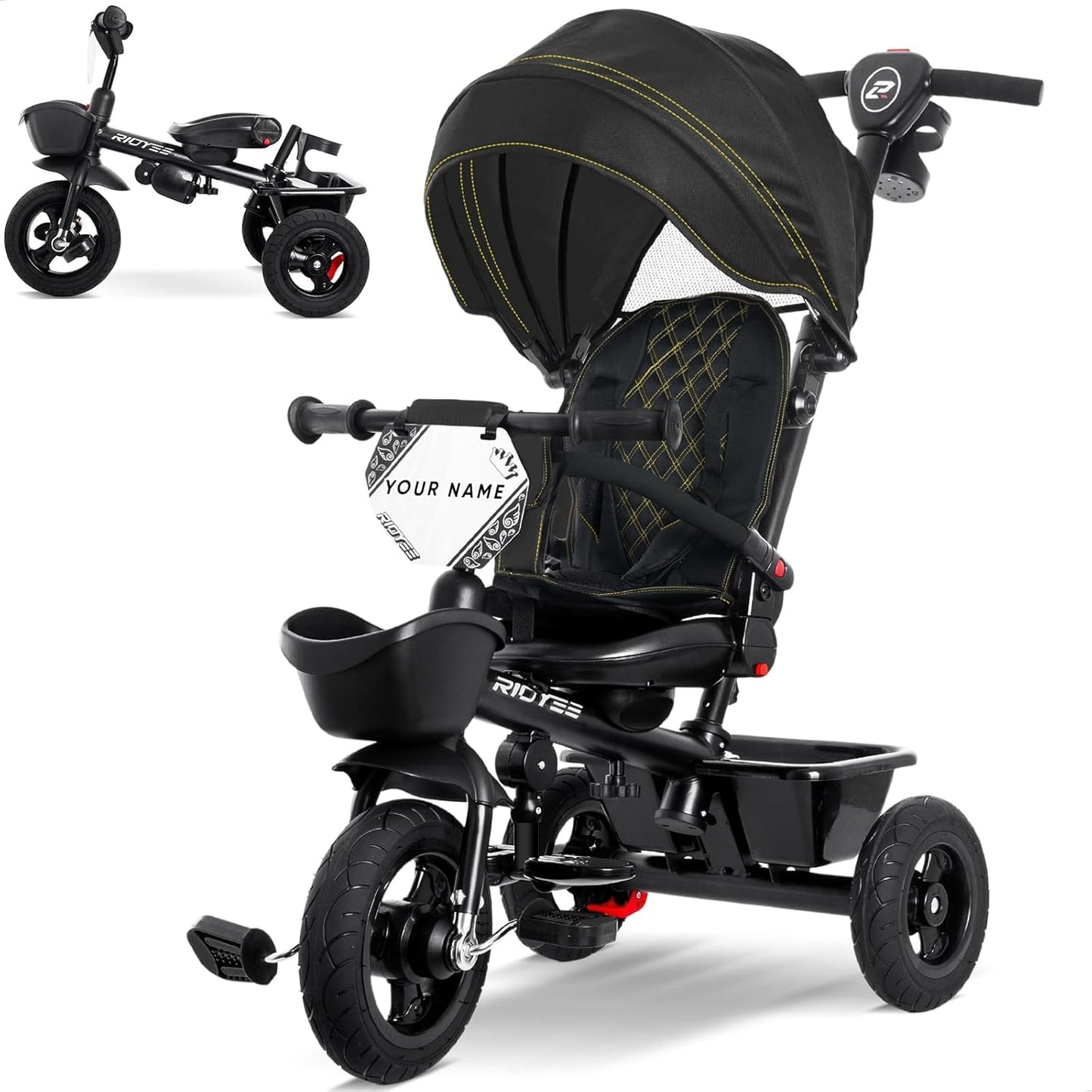 7-in-1 Toddler Tricycle with All-Terrain Tires
