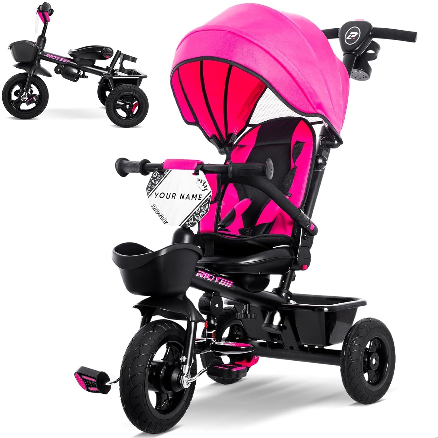 7-in-1 Toddler Tricycle with All-Terrain Tires
