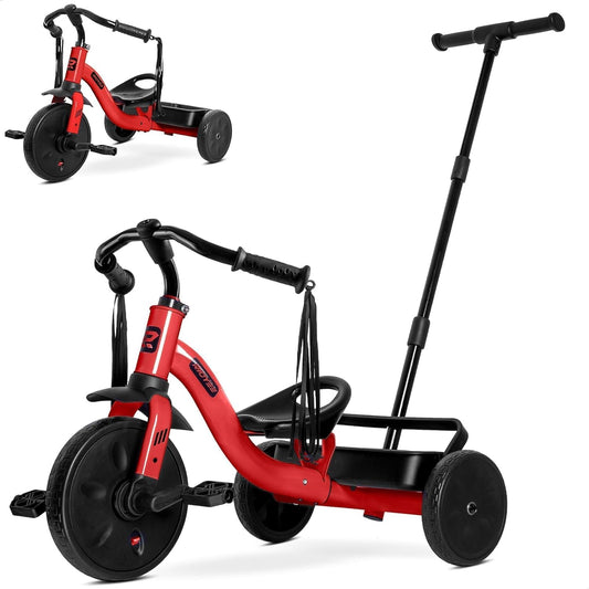 2-in-1 Toddler Tricycle with Tassel Handlebars