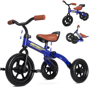 3-in-1 Foldable Tricycle with Adjustable Handlebar and Seat