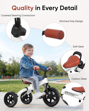 3-in-1 Foldable Tricycle with Adjustable Handlebar and Seat