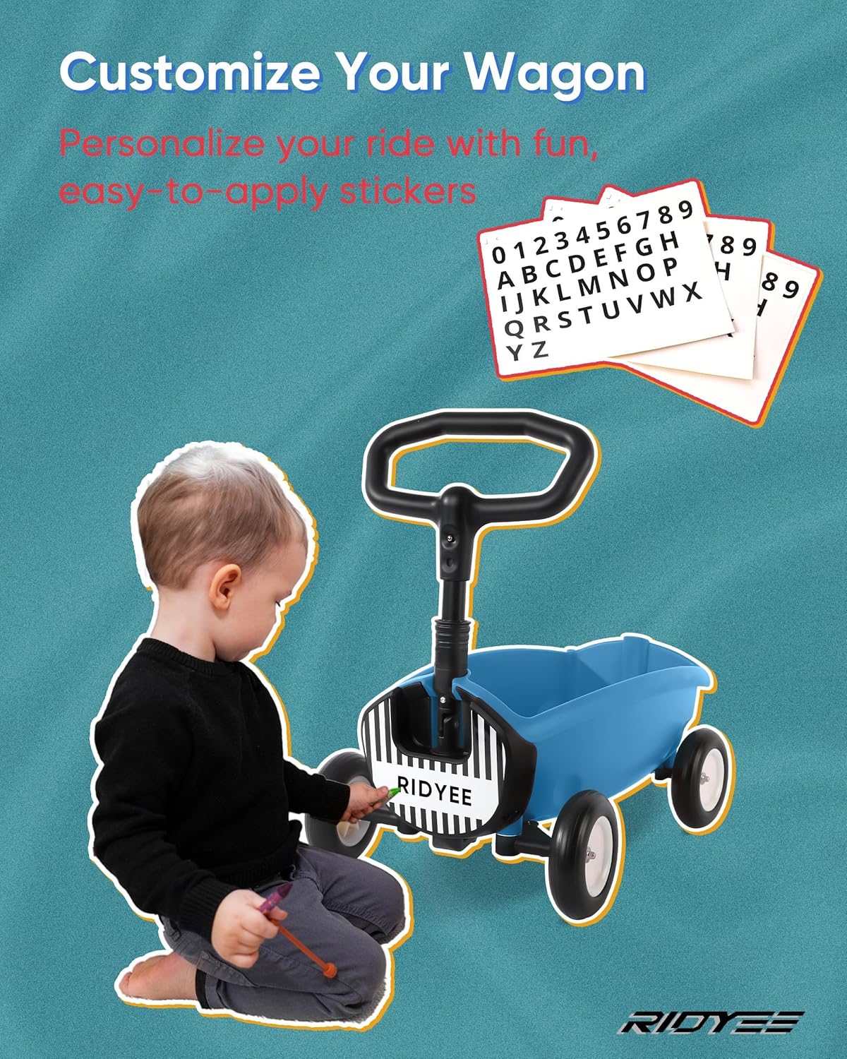 2-in-1 Cute Toddler Toy Wagon with Removable Seat