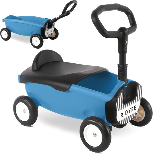 2-in-1 Cute Toddler Toy Wagon with Removable Seat
