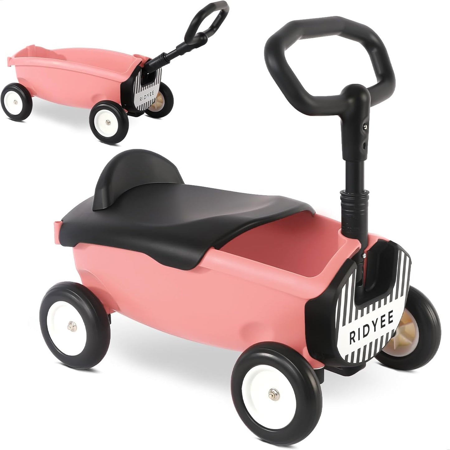 2-in-1 Cute Toddler Toy Wagon with Removable Seat