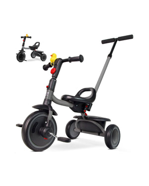 Portable Toddler Tricycle with Push Handle