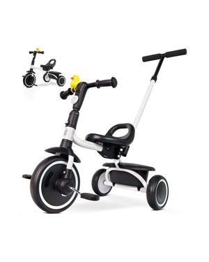 Portable Toddler Tricycle with Push Handle
