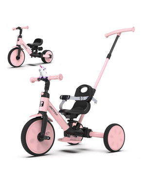 5-in-1 Convertible Toddler Tricycle with Safety Belt