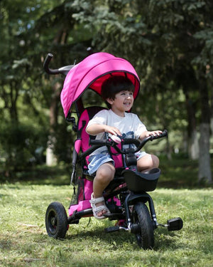 7-in-1 Folding Toddler Tricycle with Rotatable Seat