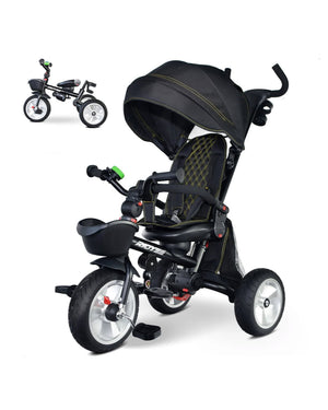 7-in-1 Folding Toddler Tricycle with Rotatable Seat