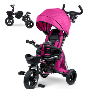 7-in-1 Folding Toddler Tricycle with Rotatable Seat
