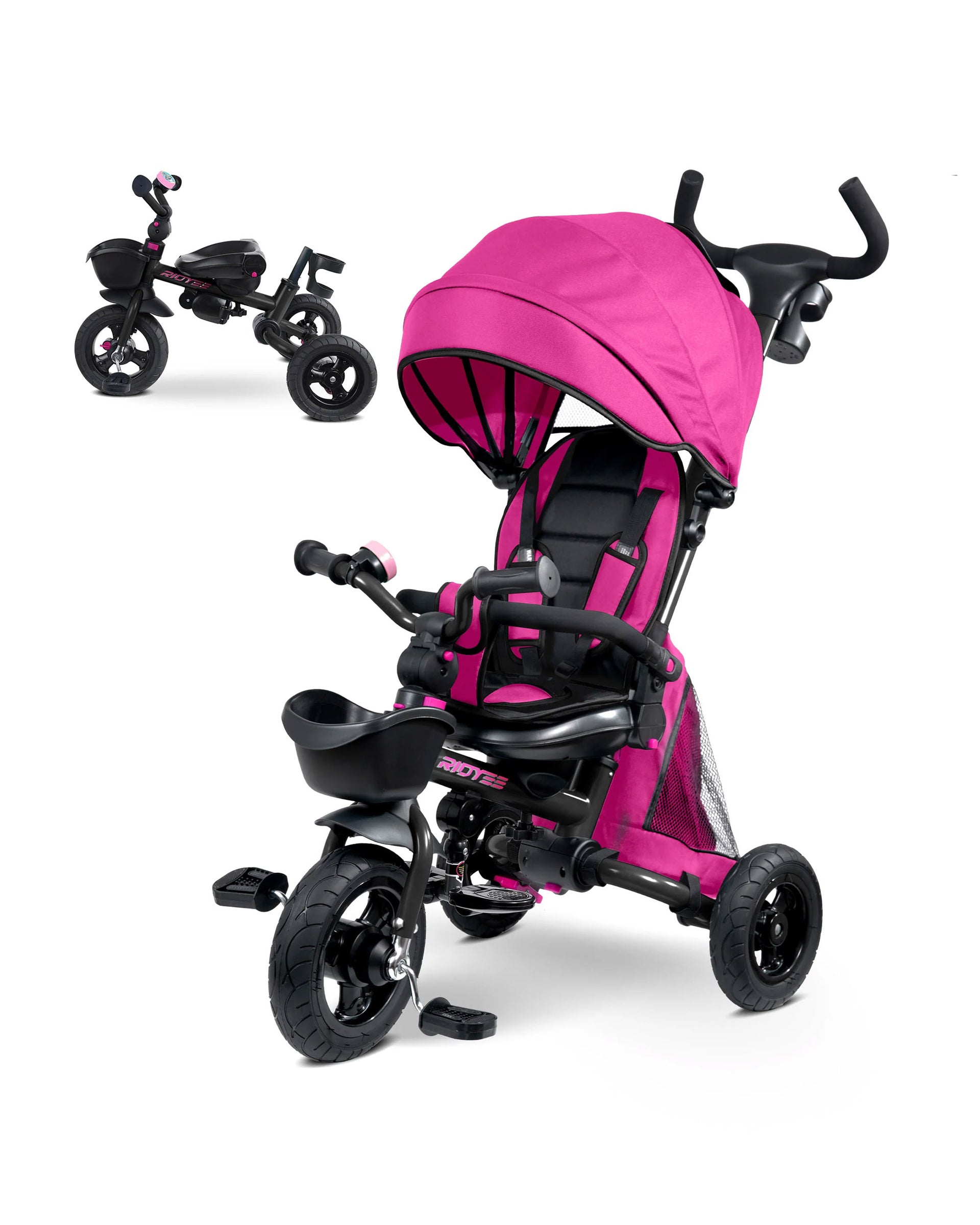 7-in-1 Folding Toddler Tricycle with Rotatable Seat