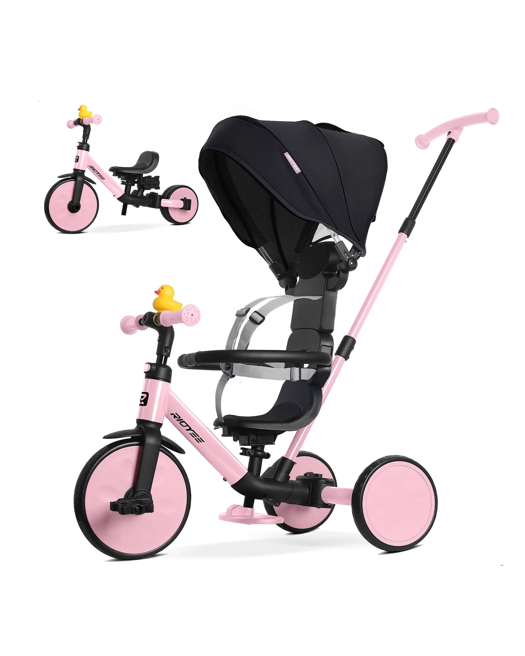8-in-1 Convertible Toddler Tricycle with Canopy