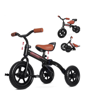 3-in-1 Foldable Tricycle with Adjustable Handlebar and Seat