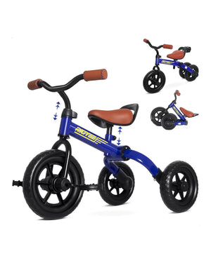 3-in-1 Foldable Tricycle with Adjustable Handlebar and Seat