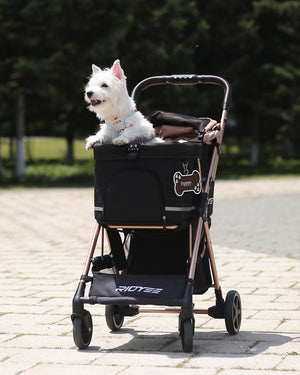 Pet Stroller with Detachable Carrier