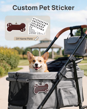 Pet Stroller for Medium Dogs with Canopy
