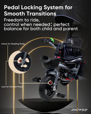 7-in-1 Folding Toddler Tricycle with Rotatable Seat