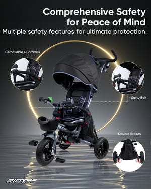 7-in-1 Folding Toddler Tricycle with Rotatable Seat