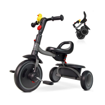 Foldable Toddler Tricycle with Carry-Friendly Seat