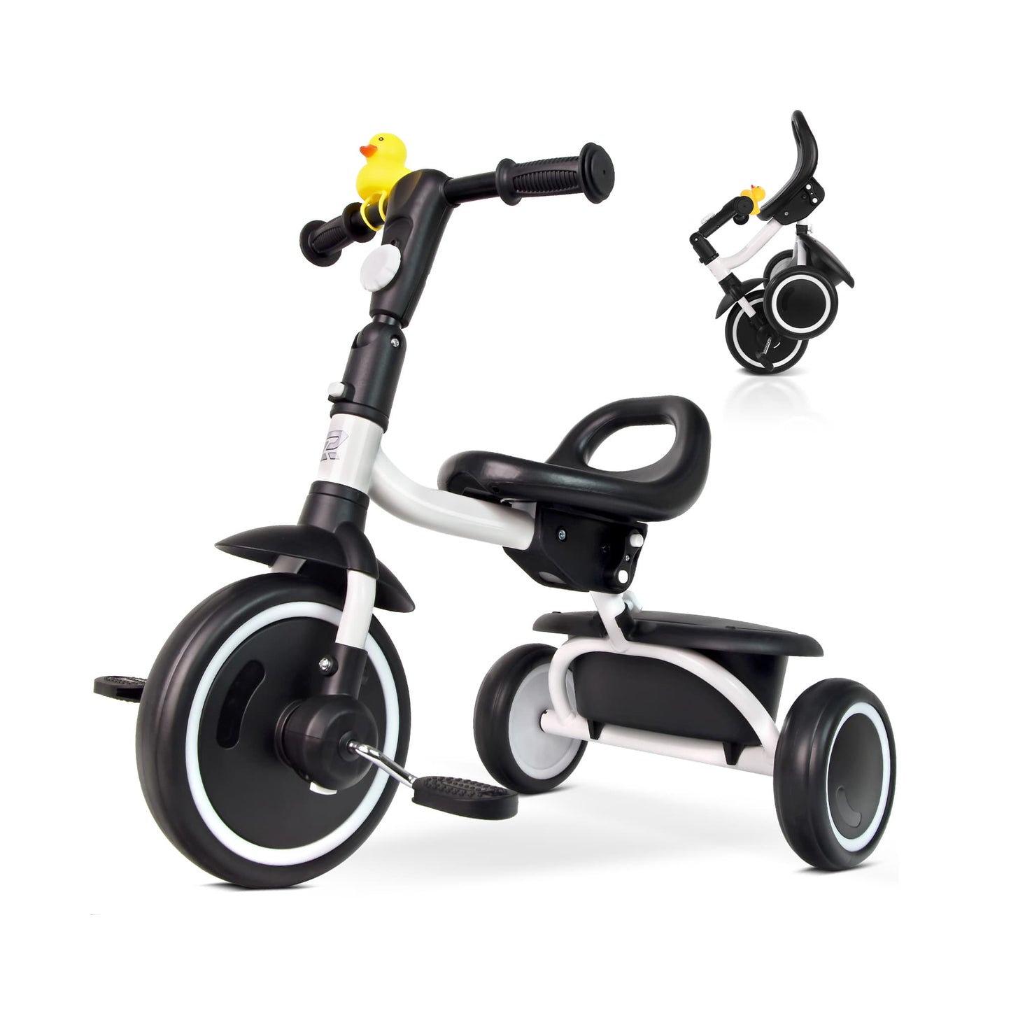 Foldable Toddler Tricycle with Carry-Friendly Seat
