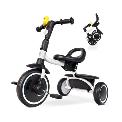 Foldable Toddler Tricycle with Carry-Friendly Seat