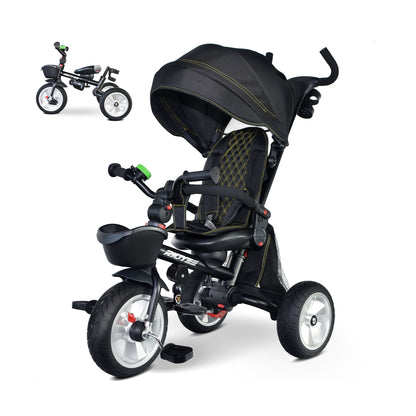 7-in-1 Folding Toddler Tricycle with Rotatable Seat
