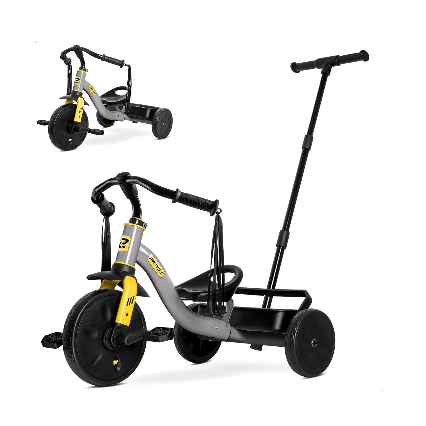 2-in-1 Toddler Tricycle with Tassel Handlebars