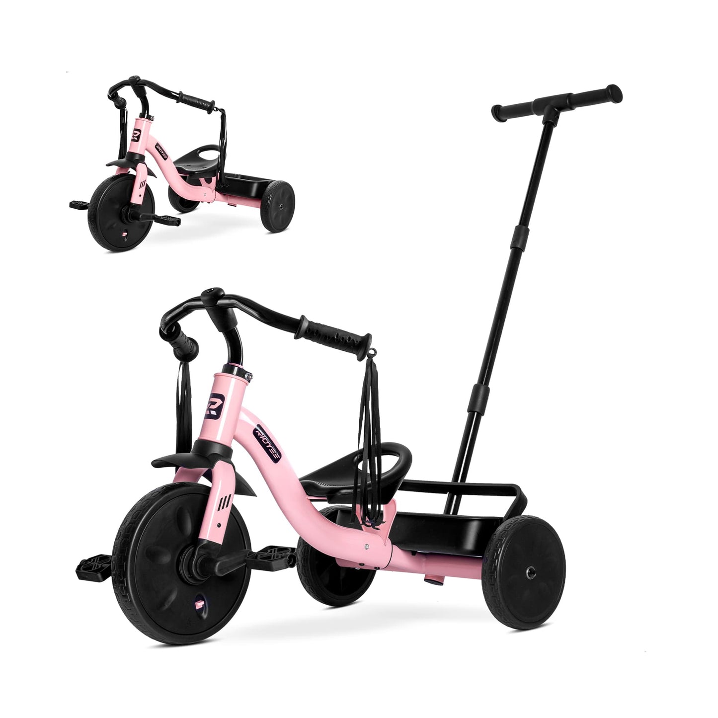 2-in-1 Toddler Tricycle with Tassel Handlebars