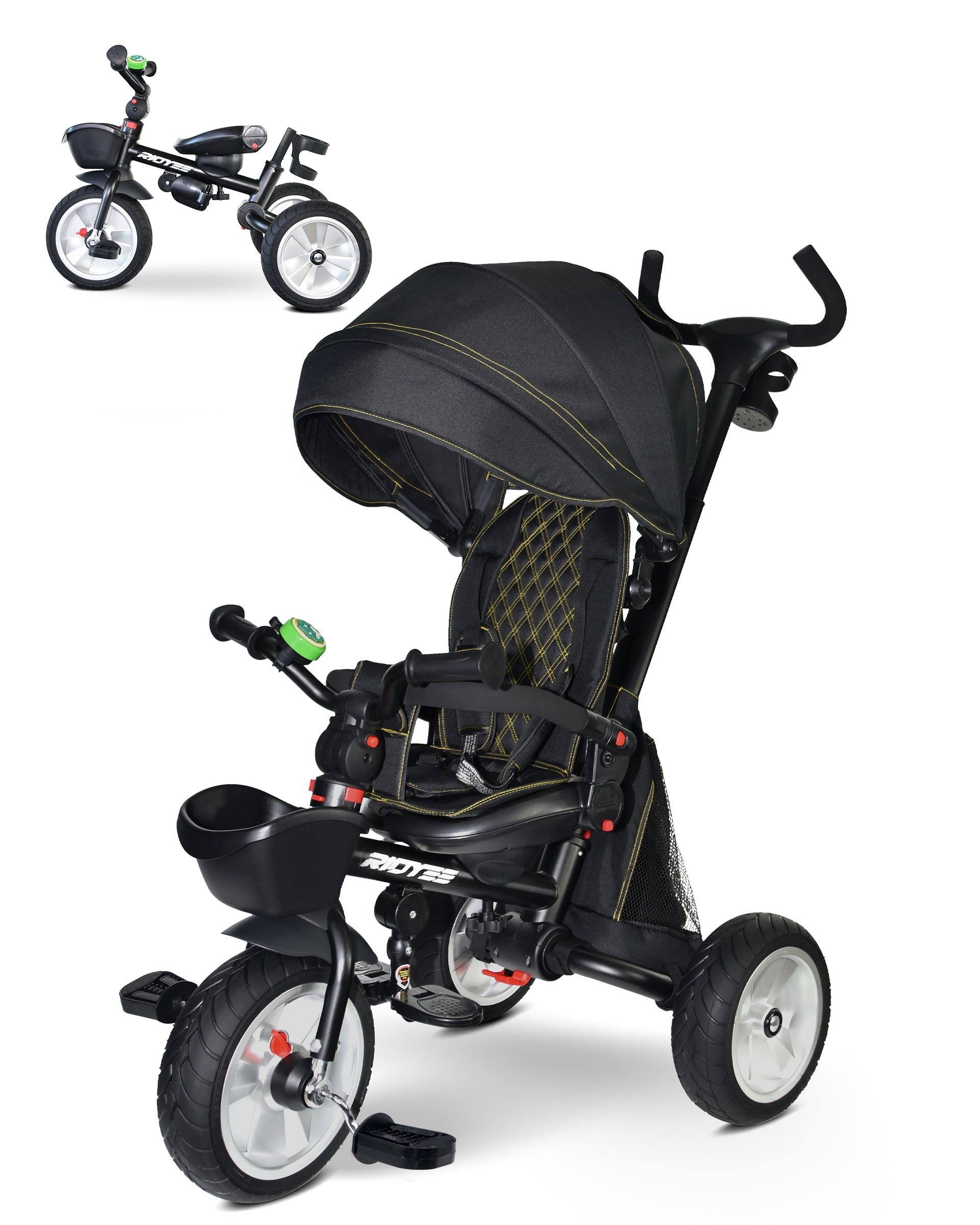 Stroller Bike 7-in-1 Adjustable Toddler Tricycle Convertible